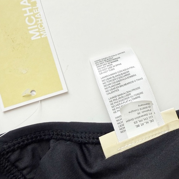 Michael Kors Swim Bikini Top Womens 20W Black Halter NWT Plus Size - Picture 6 of 9